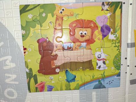 Puzzle zvieratká na pikniku, 