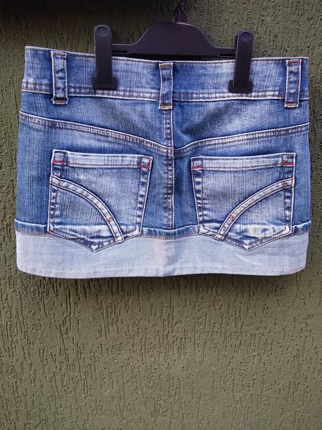 Riflová sukňa., fishbone,s