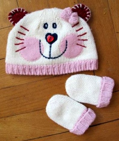 Macková čiapočka+rukavice,3xoblečená, next,62