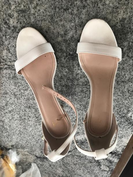 Biele lodicky, sandálky svadobné, h&m,39