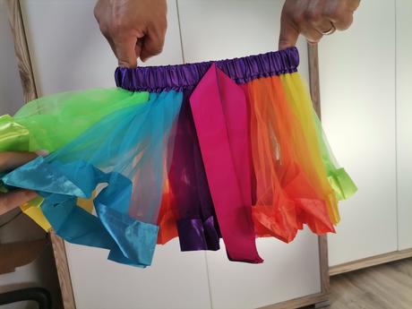 Dievčenská dúhová tylová sukňa, 98