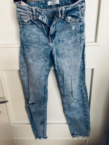 Štýlové acid-wash džínsy bershka vel 34, bershka,34