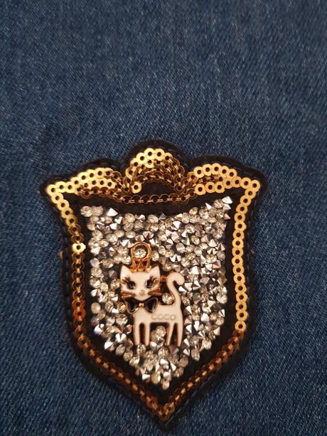 Dlhá jeansova vesta s kozusinkou, m / s