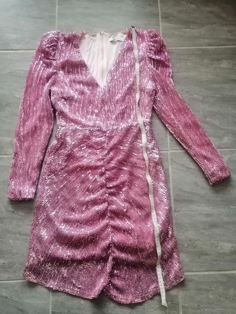 Luxus ružové šaty glamorous, v38-40, 40