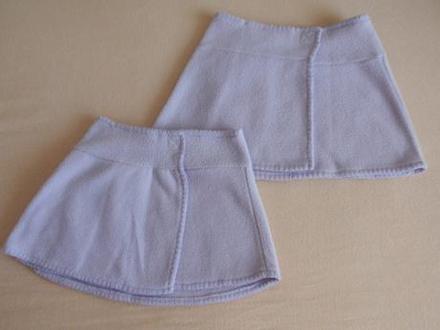 2 x flísové zavinovacie sukne, 98