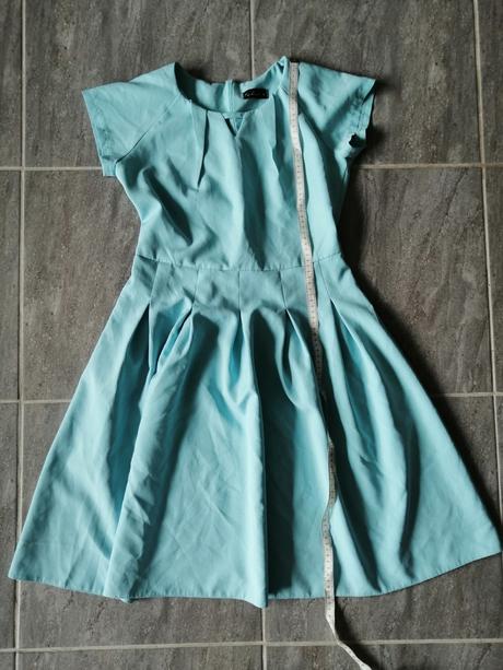 Tyrkysovomodré šaty kozlowski, v40, 40