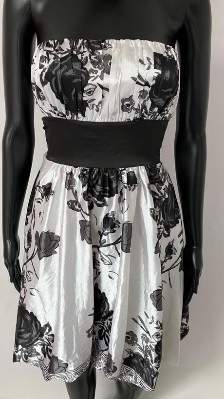 Čiernobiele elegantné šaty (s), s