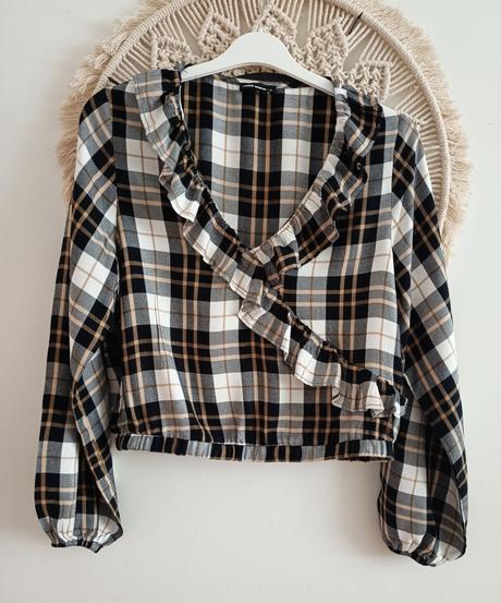 Karovaná krátka blúzka tally weijl, tally weijl,xl