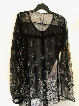 Priesvitná mušelínová blúzka, xl