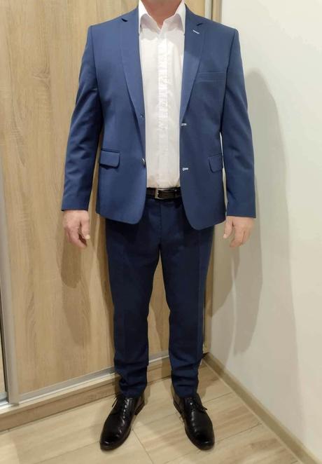 Pánsky antracitový oblek, 52