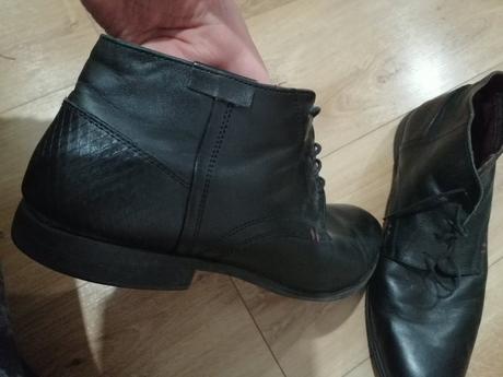 Čierne kožené topanky, 45
