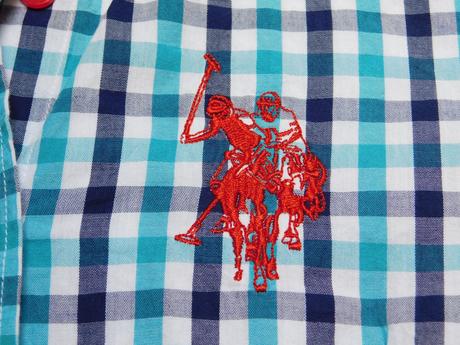 Pekna karo košelova bluzka s roll-up rukavmi, u.s. polo assn.,34