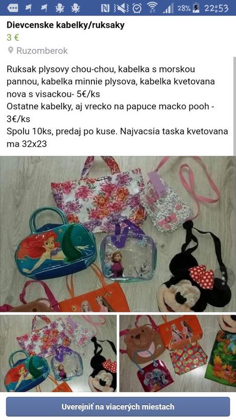 Kabelky+ruksak pre slecny 3ks, 