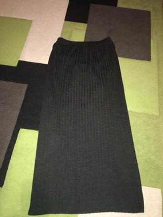 Úpletová dlhá podšitá sukňa, l