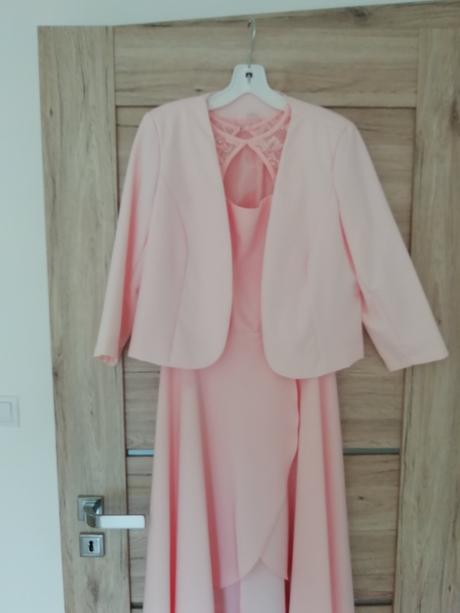 Marhuľkové asymetrické šaty xs, s s bolerkom, s