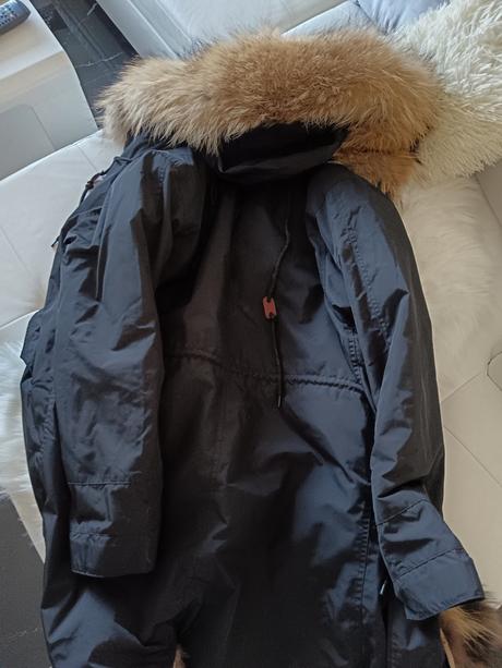 Parka s originál kožušinou, xxl