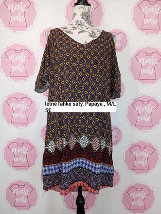 Vzorované šaty m/l, papaya,l