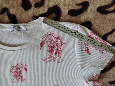 Biely top s drakmi bershka, bershka,m