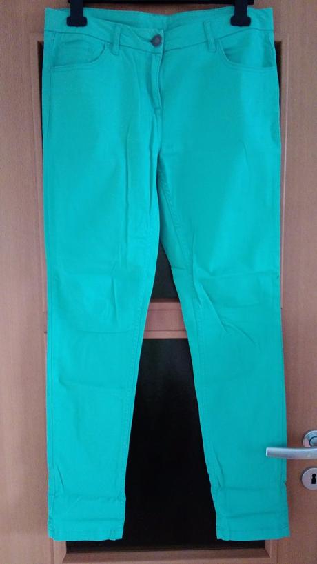 Nohavice, rifle farba mentolová, f&f,40