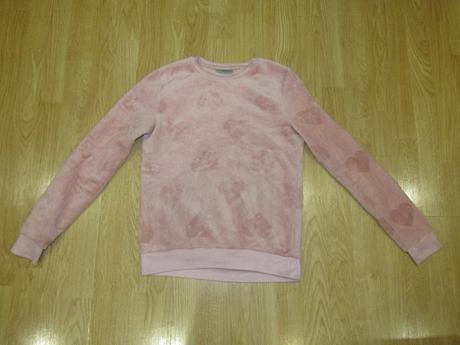 Ružová mikina s vytláčanými srdiečkami v. 158/164, 158