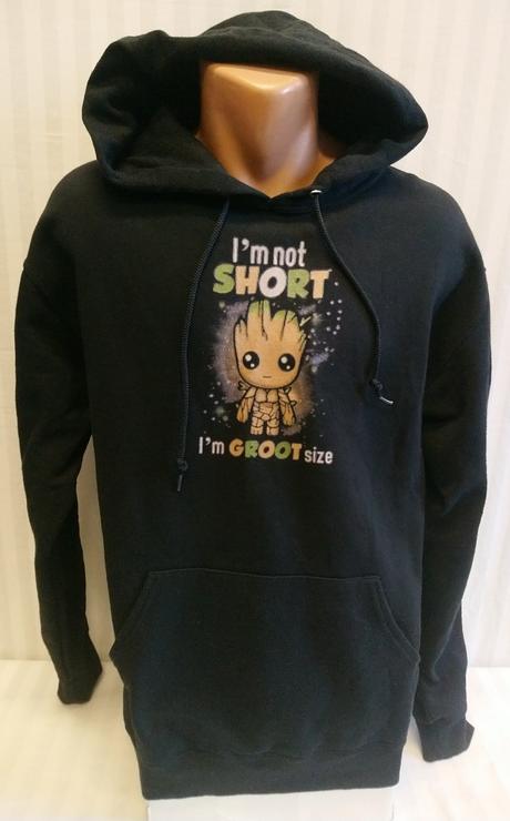 Pánska čierna mikina klokanka, motív, jerzees, m, m