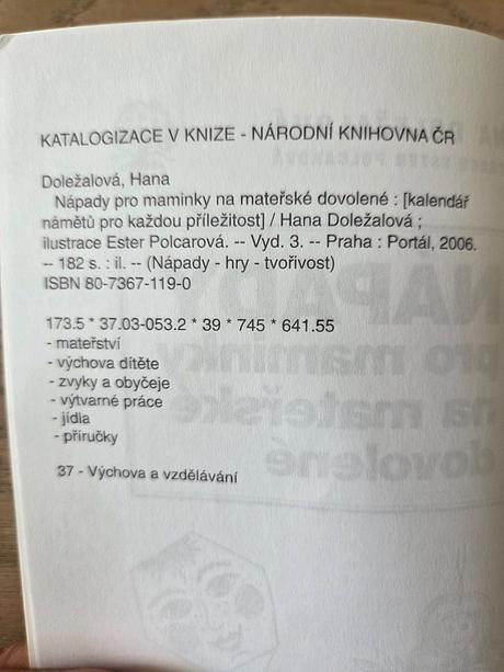 Kniha hana doležalová - nápady pro maminky..., 