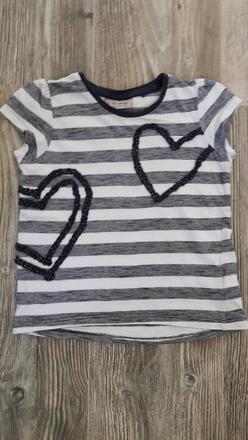 Tričko so srdiečkami, next,98