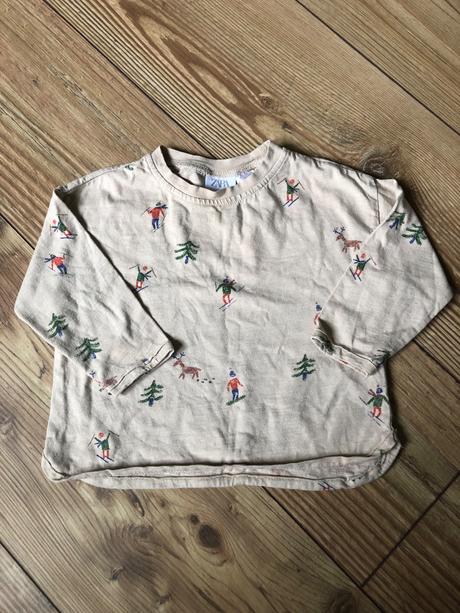 Tričko zara lyžiari, zara,74