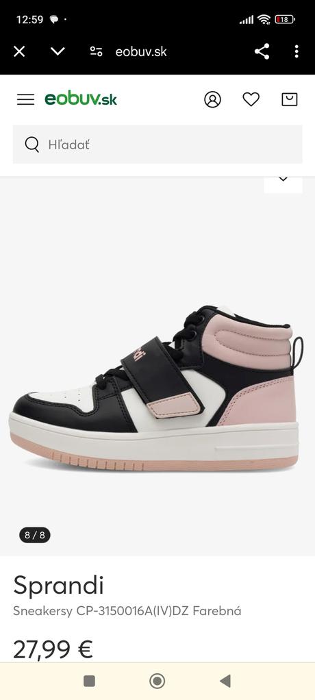 Tenisky na jeseň/jar sneakers sprandi nenosené, sprandi,32