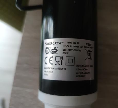 Tyčový mixèr, silver crest