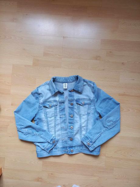 Dievčenská rifľová bunda, h&m,146