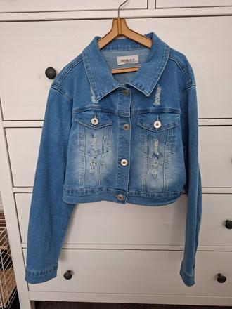 Dzinsova kratsia bunda, denim,xl