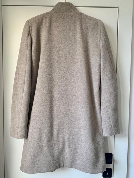 Jesenný kabát vlnený, s