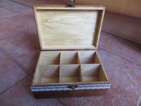 Krabička na čaje - 2x3 - technika decoupage, 