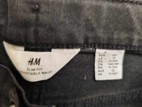 Cierne nepodsite rifle, h&m,140
