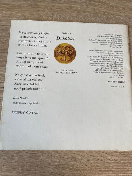 Chlapček palček mini rozprávk grimmovci dukátiky,