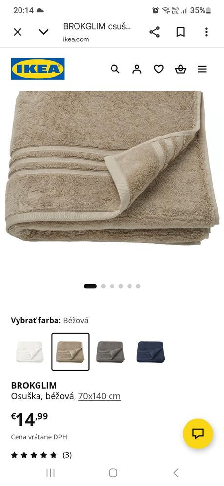 2 veľké osušky ikea, 