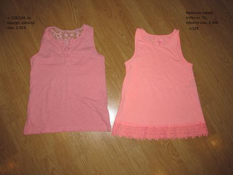 2 x tričkové tielko v. 128/134, george,128