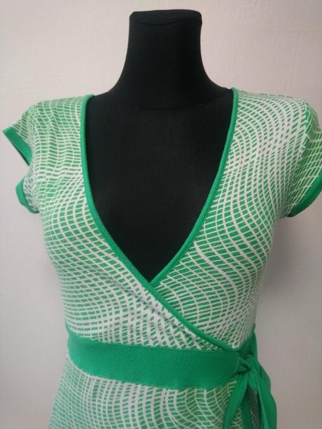 Dámsky elastický top so zeleno bielym vzorom amisu, amisu,s