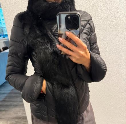 Prechodna bunda met s pravou kozusinou, met,xs