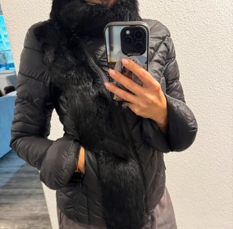 Prechodna bunda met s pravou kozusinou, met,xs