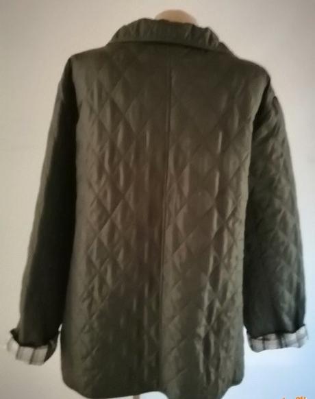 Olivovvo zelená prešívaná vetrovka - bunda, xxl