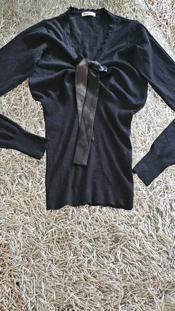 Sveter tenky úzky so stuhou, m