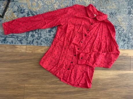 Červená košela/srdiečkovaná, m