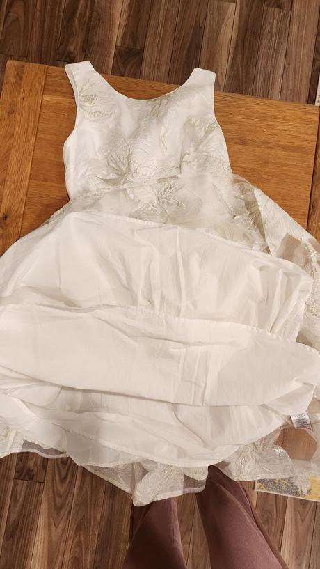 Slávnostné krémové šaty next 134 cm 9 r., next,134