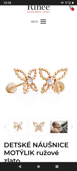 Náušnice pre bábätko - Rinee