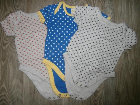 Balík 3ks body s krátkym rukávom veľ.68, 68–80