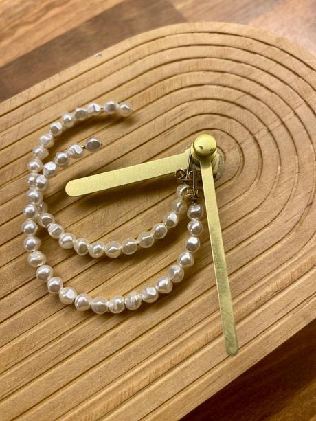 Náušnice kruhy perlové, h&m