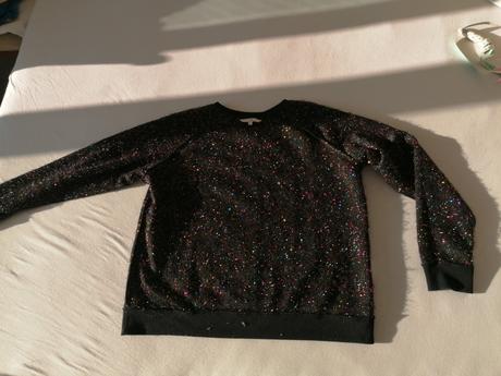 Sveter farebné trblietanie, clockhouse,xl