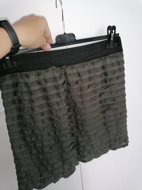 Dámska sukňa č. l olivová fishbone, fishbone,l